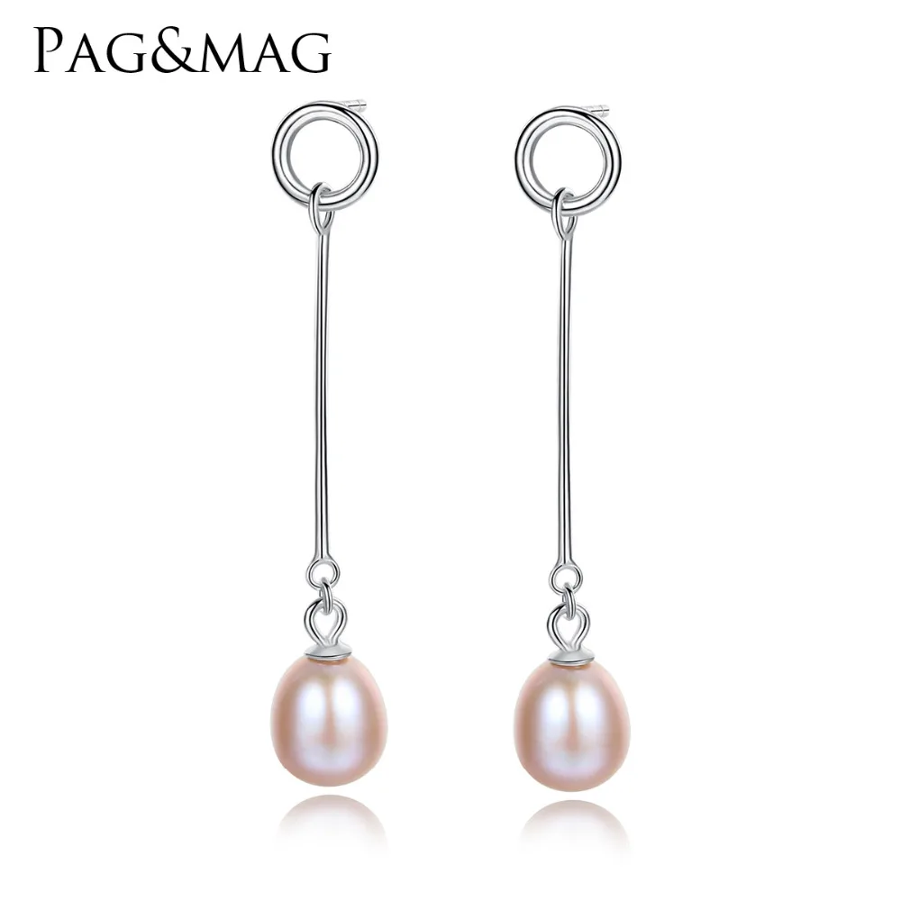PAG&MAG High Quality Natural Pearl Drop Earrings for Women Simple 925 Sterling Silver Long Dangle Earrings Wedding Fine Jewelry
PAG&MAG High Quality Natural Pearl Drop Earrings for Women Simple 925 Sterling Silver Long Dangle Earrings Wedding Fine Jewelry