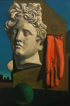 Famous abstract painting reproduction Giorgio de Chirico -The Song of Love, on oil canvas for room decor. wallpaper
Famous abstract painting reproduction Giorgio de Chirico -The Song of Love, on oil canvas for room decor. wallpaper