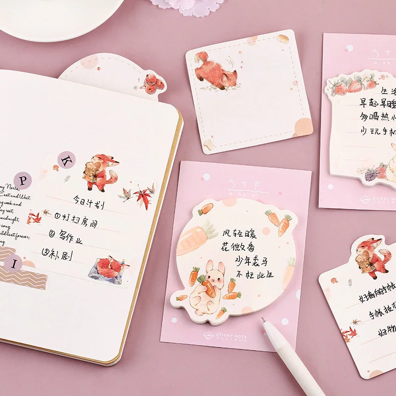 30Sheets Kawaii Fox Memo Pads Creative Writing Pads Cute Rabbit Sticky Notes For Kids Gifts School Office Supplies Stationery
30Sheets Kawaii Fox Memo Pads Creative Writing Pads Cute Rabbit Sticky Notes For Kids Gifts School Office Supplies Stationery
