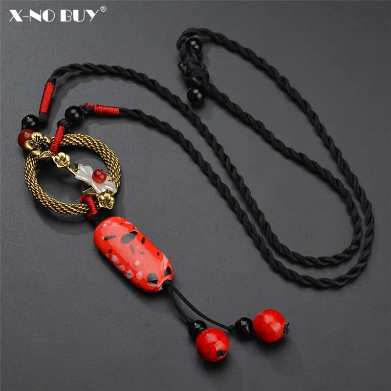 New Bohemia Natural Red Turquoises Bead Pendant Necklace For Women Retro Stone Beads Tassel Sweater Chain Necklaces For Females
New Bohemia Natural Red Turquoises Bead Pendant Necklace For Women Retro Stone Beads Tassel Sweater Chain Necklaces For Females