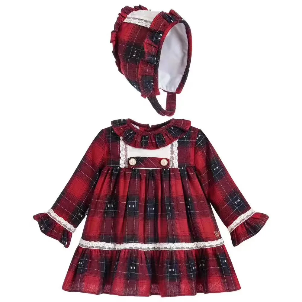 Baby Frocks Girl Long Sleeve Red Plaid Dress Kids Spanish Boutique Princess Clothes Set Infant Birthday Christmas Party Outfits
Baby Frocks Girl Long Sleeve Red Plaid Dress Kids Spanish Boutique Princess Clothes Set Infant Birthday Christmas Party Outfits