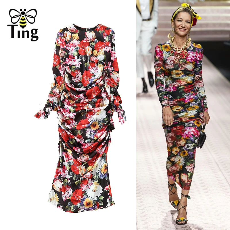 Tingfly 2019 Spring Designer Runway Floral Sexy Sheath Maxi Dress Women Elegant Print Party Dresses Fashion Draped Vestidos New
Tingfly 2019 Spring Designer Runway Floral Sexy Sheath Maxi Dress Women Elegant Print Party Dresses Fashion Draped Vestidos New