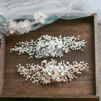 Jonnafe Gold Silver Color Floral Hair Comb For Bride Tiny Beaded Wedding Hair Jewelry Accessories Hand wired Bridal Headpiece
Jonnafe Gold Silver Color Floral Hair Comb For Bride Tiny Beaded Wedding Hair Jewelry Accessories Hand wired Bridal Headpiece