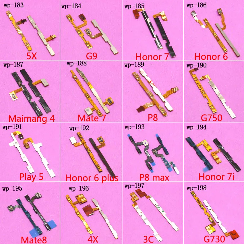 Power ON OFF Volume Camera Key Button Switch Flex Cable for Huawei G730 G750 G9/ Honor 3C 4X 5X 6 6plus 7 7i/ Mate7 8/ P8 P8 MAX
Power ON OFF Volume Camera Key Button Switch Flex Cable for Huawei G730 G750 G9/ Honor 3C 4X 5X 6 6plus 7 7i/ Mate7 8/ P8 P8 MAX