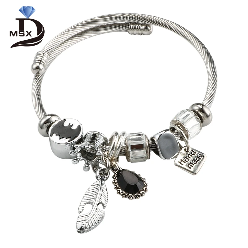 Adjustable Charming Bracelet for Woman Stainless Steel Wire Cuff Bangles Crystal Leaf Hand Made Wedding Party Jewelry Accessory
Adjustable Charming Bracelet for Woman Stainless Steel Wire Cuff Bangles Crystal Leaf Hand Made Wedding Party Jewelry Accessory