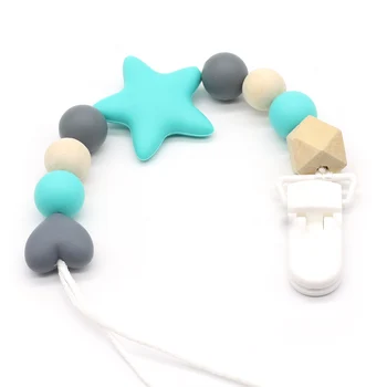 Personalized Silicone teething pacifier clips with Safe ABS beads Silicone pacifier chain Holder For Nipples baby chew toys
Personalized Silicone teething pacifier clips with Safe ABS beads Silicone pacifier chain Holder For Nipples baby chew toys
