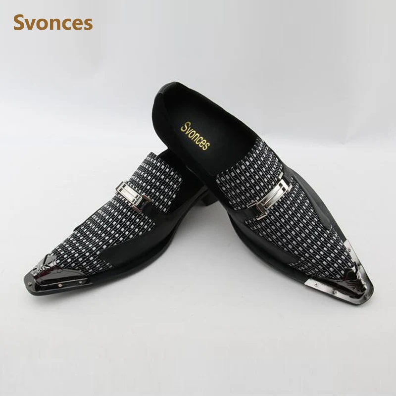 

Genuine Leather Dressing Mens Shoes Fashion Gingham Casual Breathable Designer New Male Flats Brand Gentleman Pointed Toe EU46
