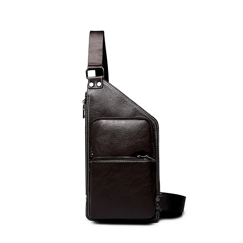 Precision car suture quality PU leather riding chest bag oblique cross package black and coffee color men's bag Multi Pocket
Precision car suture quality PU leather riding chest bag oblique cross package black and coffee color men's bag Multi Pocket