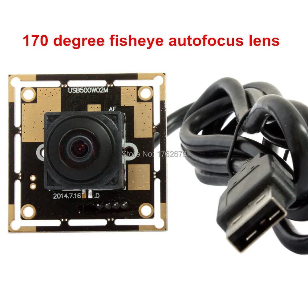 

170 degree lens wide angle cctv camera secuirity 5MP 2592*1944 HD OV5640 mini 38*38mm cmos usb camera module auto focus