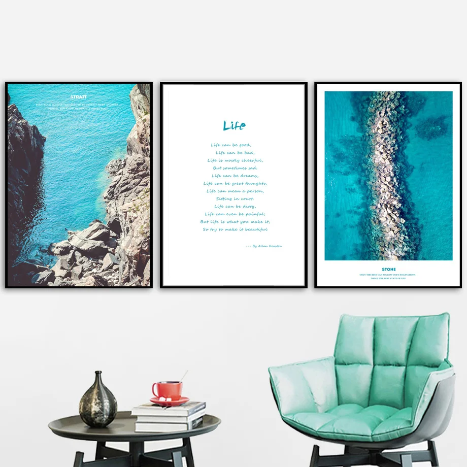 Strait Life Stone Blue Sea Quotes Wall Art Canvas Painting Nordic Posters And Prints Wall Pictures For Living Room Home Decor
Strait Life Stone Blue Sea Quotes Wall Art Canvas Painting Nordic Posters And Prints Wall Pictures For Living Room Home Decor