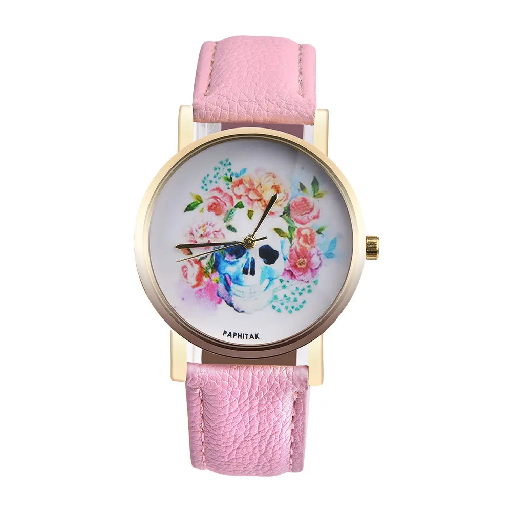 New Fashion Geneva Casual Skull Watch Ladies Golden Quartz Watch Women Dress wristwatch Girl's Gift Clock Hours 100pcs/lot 
New Fashion Geneva Casual Skull Watch Ladies Golden Quartz Watch Women Dress wristwatch Girl's Gift Clock Hours 100pcs/lot