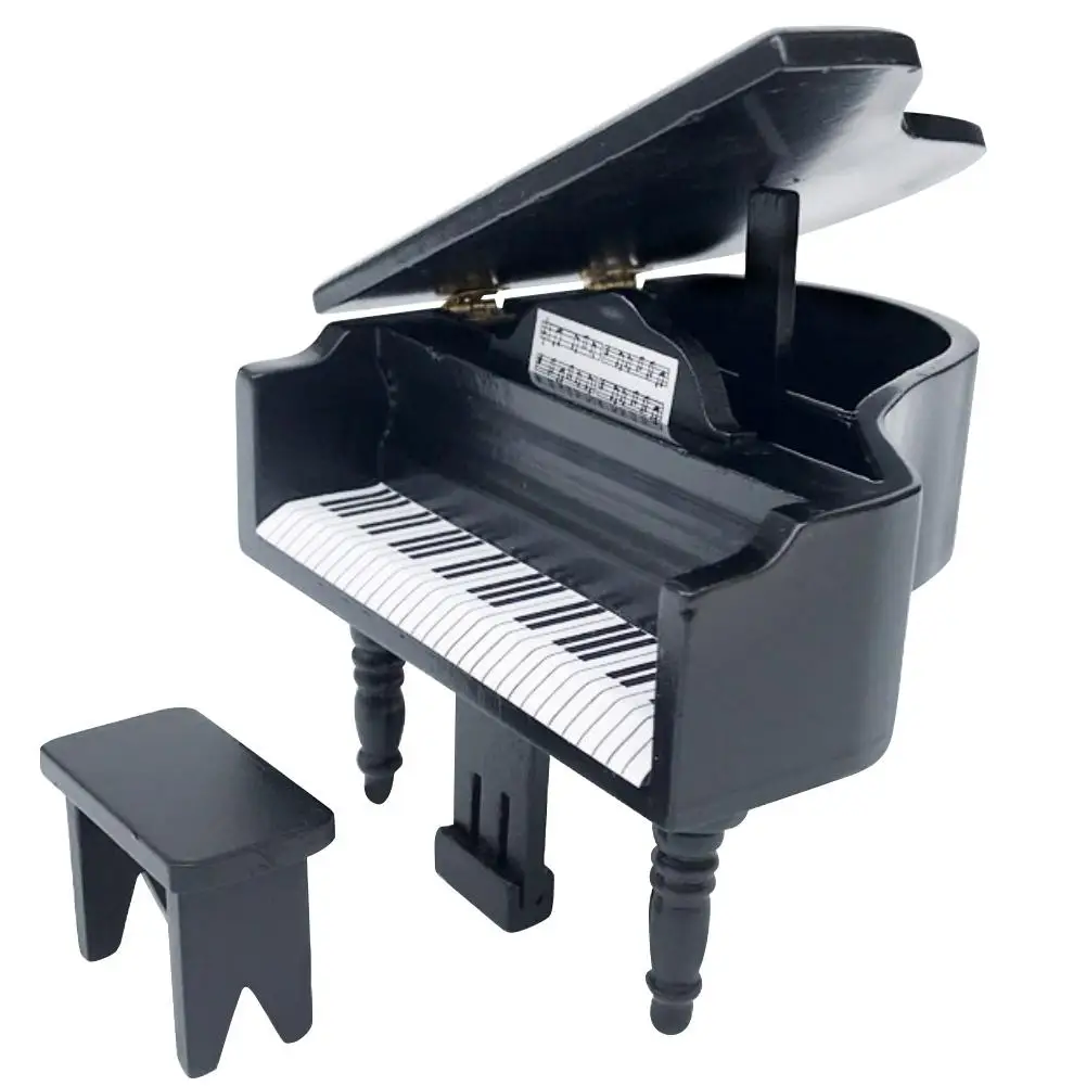 1/12 Dollhouse Miniature Wooden Grand Piano Mould with Stool Doll Room baby doll house Decor Music Instrument toys for children
1/12 Dollhouse Miniature Wooden Grand Piano Mould with Stool Doll Room baby doll house Decor Music Instrument toys for children