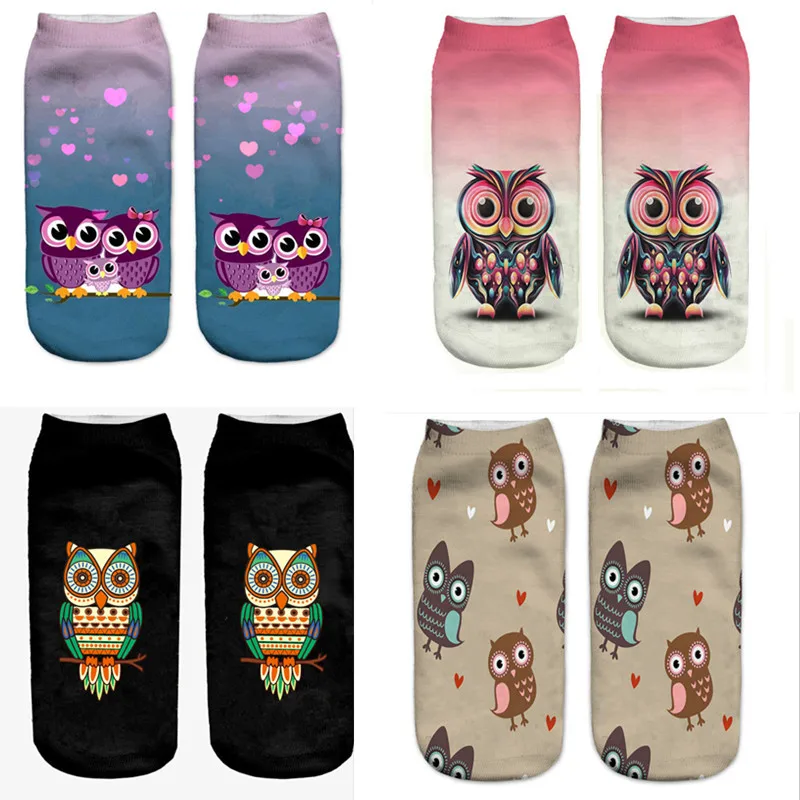 2019 New Meias Spring Autumn Harajuku Owl Socks 3D Print Animal Women's Breathable Low Cut Ankle Socks Cat Printed Girls Socks
2019 New Meias Spring Autumn Harajuku Owl Socks 3D Print Animal Women's Breathable Low Cut Ankle Socks Cat Printed Girls Socks