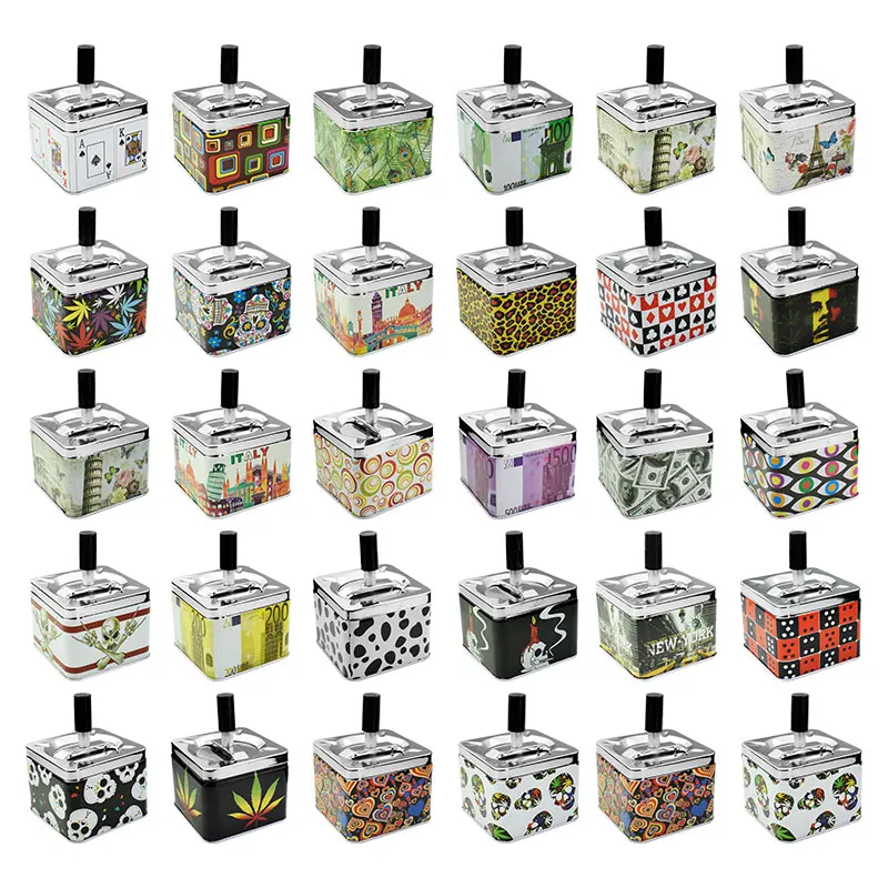 Colorful Wallpaper Cigarette Ashtray Witth Round Push Button Spinning Plain for Home Office Bar + Restaurant + Outdoor
Colorful Wallpaper Cigarette Ashtray Witth Round Push Button Spinning Plain for Home Office Bar + Restaurant + Outdoor