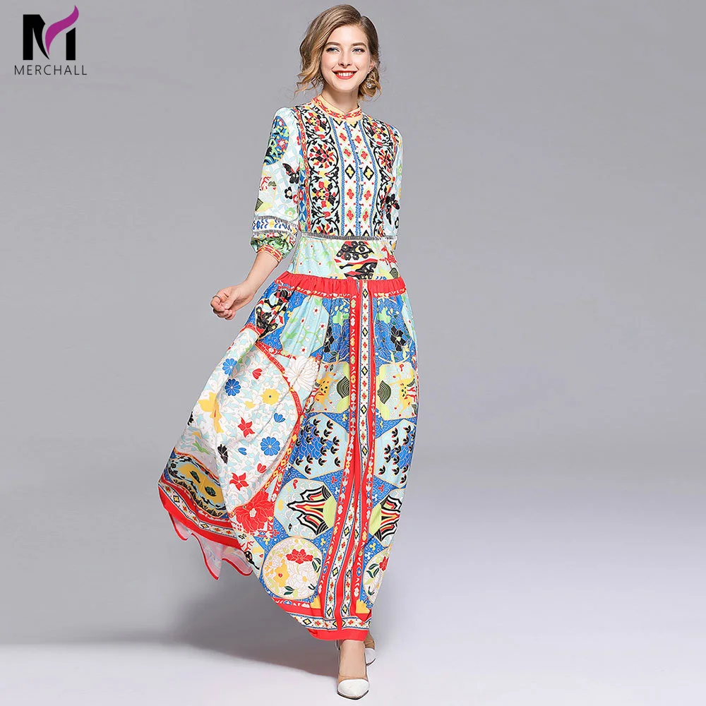 New Arrival 2019 Spring Women's O Neck Long Sleeves Button Detailing Floral Printed Striped Pleated Elegant Maxi Runway Dresses
New Arrival 2019 Spring Women's O Neck Long Sleeves Button Detailing Floral Printed Striped Pleated Elegant Maxi Runway Dresses
