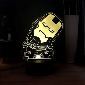 Novelty Cartoon Marvel 3D Q Super Iron Man Illusion LED 7 Color Change Atmosphere Bedside RGB Table Mood Light Kids Holiday Gift
Novelty Cartoon Marvel 3D Q Super Iron Man Illusion LED 7 Color Change Atmosphere Bedside RGB Table Mood Light Kids Holiday Gift