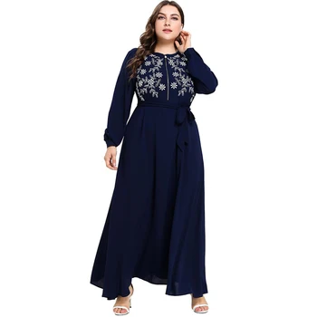 Plus Size Embroidery Long Sleeve Zipper Up Nursing Dress 2019 Women Spring Autumn Long Self-belt Maxi Long Muslim Abaya XXXL 4XL
Plus Size Embroidery Long Sleeve Zipper Up Nursing Dress 2019 Women Spring Autumn Long Self-belt Maxi Long Muslim Abaya XXXL 4XL
