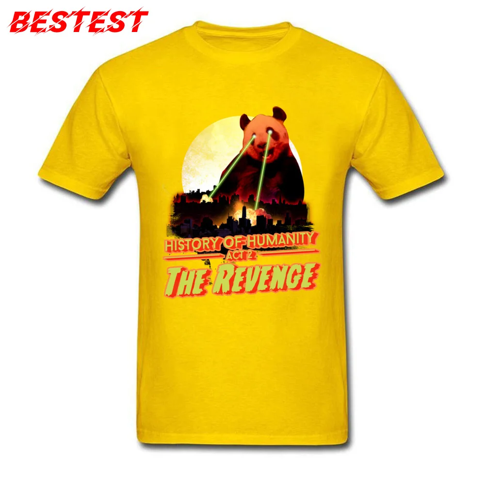Act 2 The revenge Crewneck T Shirts Summer Fall Tops Shirt Short Sleeve Faddish Pure Cotton Simple Style Tee Shirt Comics Men Act 2 The revenge yellow