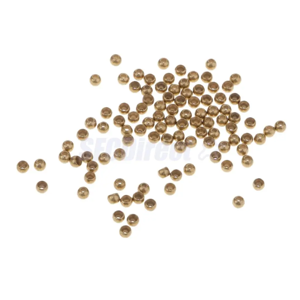 50/100 pieces Fly Tying Beads Assortment Hook Fly Fishing Nymph Belly Eyes Head Ball Bead 2.3mm 2.8mm 3.3mm 3.8mm