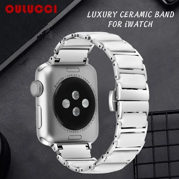 Oulucci ceramics for apple watch band 42mm/38mm 40mm 44mm stainless buckle strap for iwatch series 4/3/2/1 wrist belt
Oulucci ceramics for apple watch band 42mm/38mm 40mm 44mm stainless buckle strap for iwatch series 4/3/2/1 wrist belt
