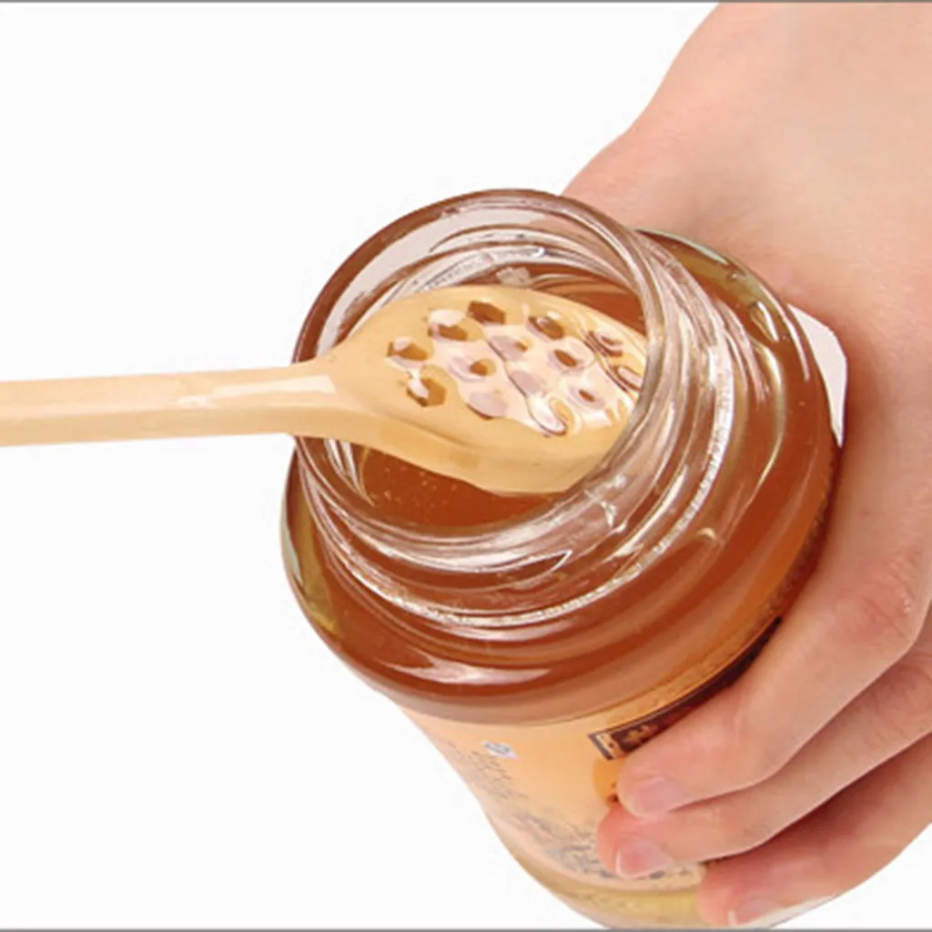 Wood Jam Honey Dipper Spoon Stick Honey Jar Mixing Stirrer Hollow Multifunction Kitchen Supplies Coffee Scoop With Clip 2019
Wood Jam Honey Dipper Spoon Stick Honey Jar Mixing Stirrer Hollow Multifunction Kitchen Supplies Coffee Scoop With Clip 2019