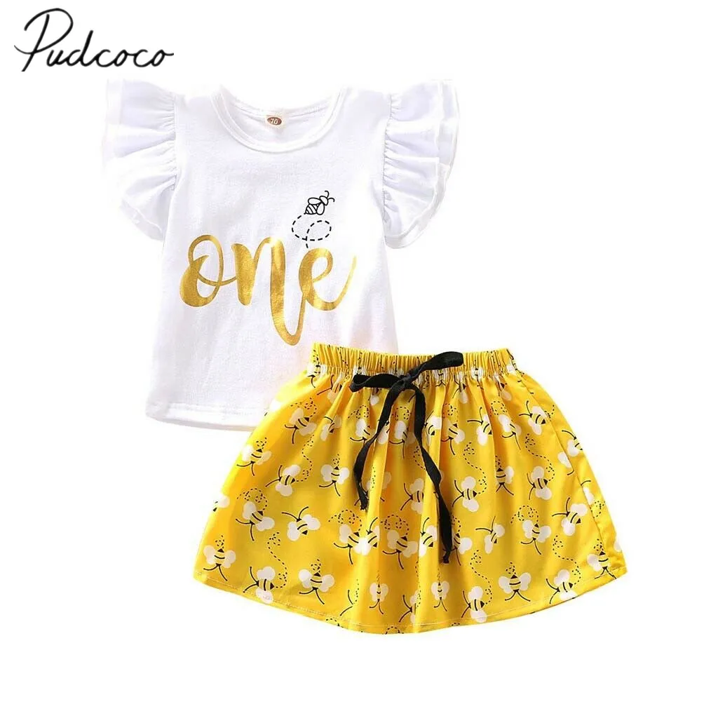 2019 Baby Summer Clothing Newborn Kid Baby Girl Ruffles Sleeve One Print Tops T-shirt+Tutu Skirt Birthday 2Pcs Outfit Set 0-24M
2019 Baby Summer Clothing Newborn Kid Baby Girl Ruffles Sleeve One Print Tops T-shirt+Tutu Skirt Birthday 2Pcs Outfit Set 0-24M