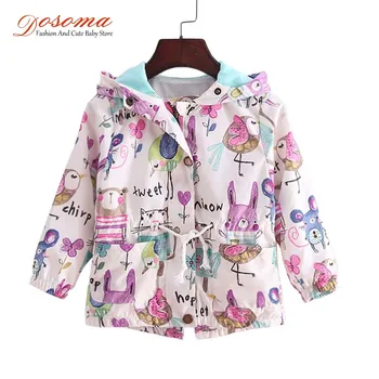 DOSOMA Spring Baby Coat Jacket For Girl Hooded Full Sleeve