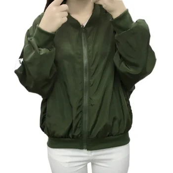 Autumn Fashion Pilot Bomber Jackets Bomber Jacket Women Long Sleeve Basic Coats Casual Thin Slim Outerwear Short H
Autumn Fashion Pilot Bomber Jackets Bomber Jacket Women Long Sleeve Basic Coats Casual Thin Slim Outerwear Short H
