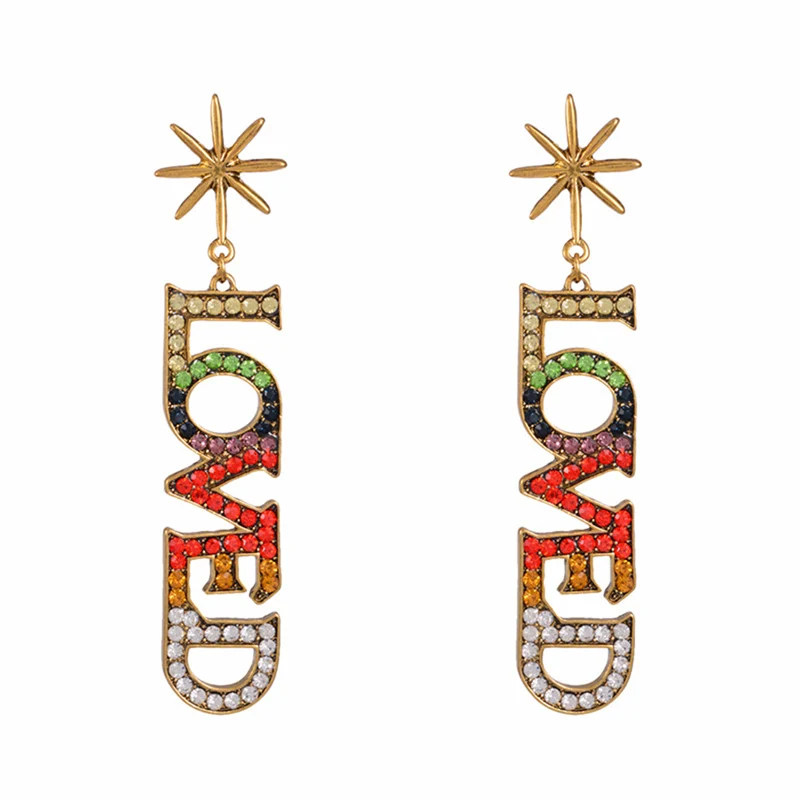 2018 Colorful Fashion Cute Shiny Imitation Diamonds Sunflower LOVE Earrings Jewelry For Women 
2018 Colorful Fashion Cute Shiny Imitation Diamonds Sunflower LOVE Earrings Jewelry For Women