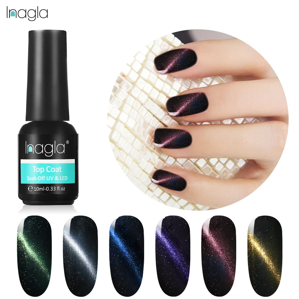 Inagla 6 Colors Cat Eye Top Coat Gel Polish 10ml Gel Lak Nail Art Soak Off UV & LED Varnish Long Lasting Manicure
Inagla 6 Colors Cat Eye Top Coat Gel Polish 10ml Gel Lak Nail Art Soak Off UV & LED Varnish Long Lasting Manicure