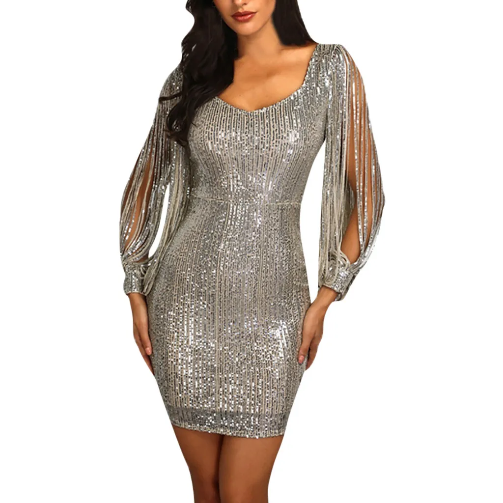 Summer Party Dress 2019 Women Elegant Sequin Long Sleeve Bandage Dresses Woman Party Night Sexy Dress Ladies Dresses
Summer Party Dress 2019 Women Elegant Sequin Long Sleeve Bandage Dresses Woman Party Night Sexy Dress Ladies Dresses