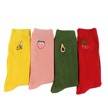 Korean Pile Heap Socks Retro Embroidery Long Section Of Cotton Socks Cute Comfortable Fruit Banana Cherry Pear Pattern Socks
Korean Pile Heap Socks Retro Embroidery Long Section Of Cotton Socks Cute Comfortable Fruit Banana Cherry Pear Pattern Socks