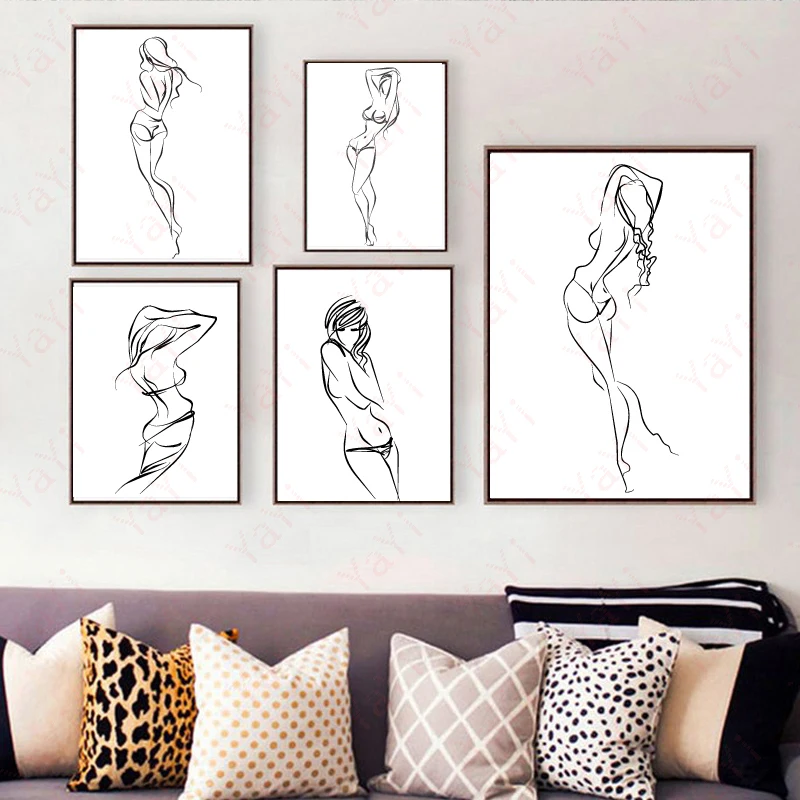 Woman Curve Sketch Art Canvas Print Poster Black and White Abstract Art Linear Picture Modern Home Room Decoration
Woman Curve Sketch Art Canvas Print Poster Black and White Abstract Art Linear Picture Modern Home Room Decoration