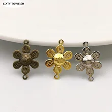 50 PCS 11x17mm Antique Bronze/White k/Gold color Metal Filigree Flowers Slice Charms Base Setting DIY Jewelry Components
50 PCS 11x17mm Antique Bronze/White k/Gold color Metal Filigree Flowers Slice Charms Base Setting DIY Jewelry Components