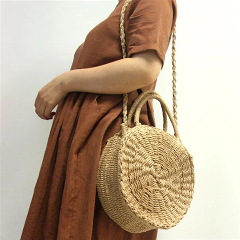 Shoulder Bag Rattan Circle 2019 New Round Women Lady Handmade Knitted Woven Straw Messenger Beach Bag Girl National Handbags
Shoulder Bag Rattan Circle 2019 New Round Women Lady Handmade Knitted Woven Straw Messenger Beach Bag Girl National Handbags