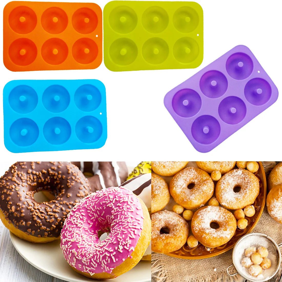 Donut Mold Silicone Round Shape Doughnuts Mold Baking Jelly Fondant Cake Chocolate Decoration Bagels Muffin Baking Pastry Tool
Donut Mold Silicone Round Shape Doughnuts Mold Baking Jelly Fondant Cake Chocolate Decoration Bagels Muffin Baking Pastry Tool