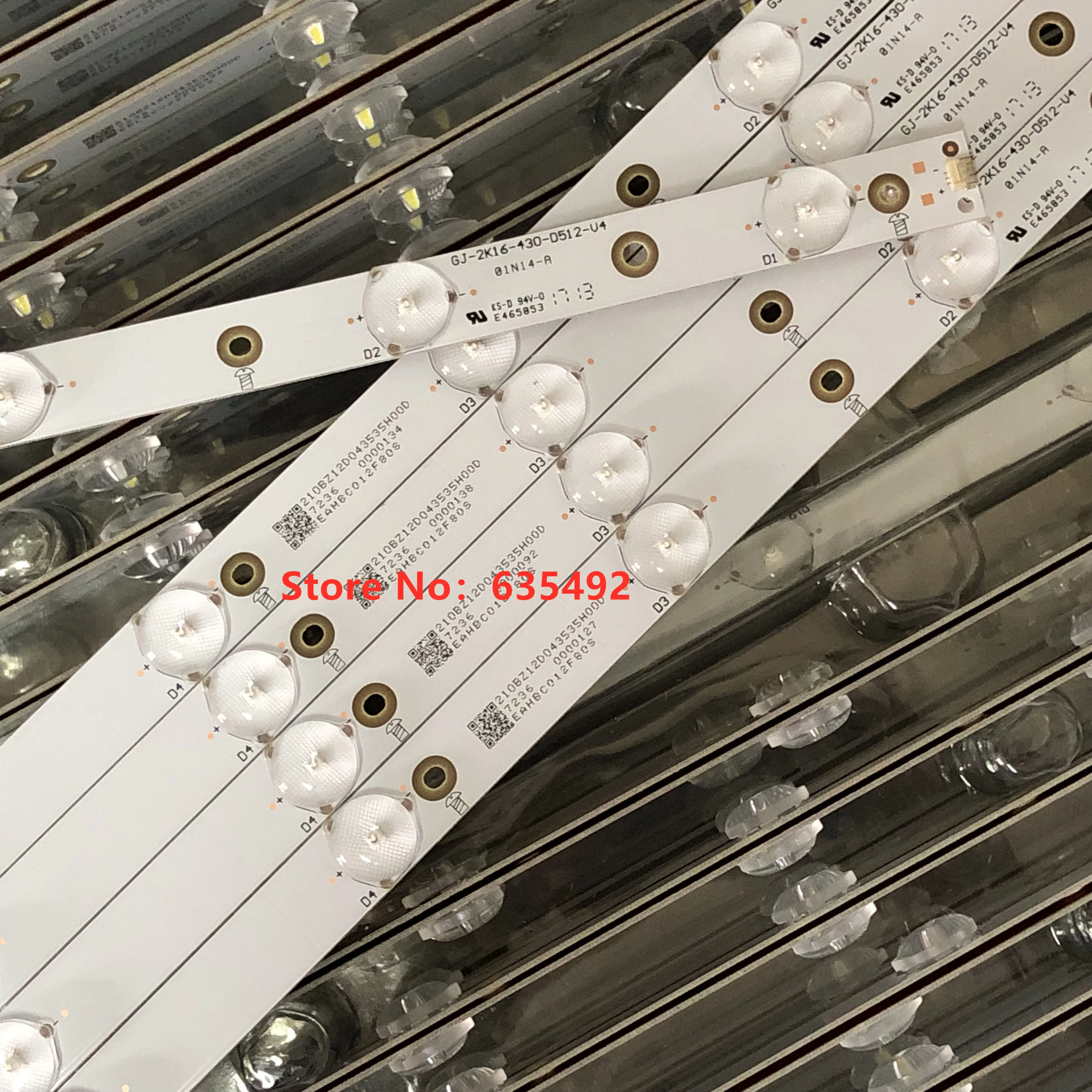 New 5pcs ED Backlight 12 Lamp strip For Phil ips 43"TV GJ-2K16-430-D512-V4 LB43014 V0_00 TPT430U3 43PUS6201 43PUS7202 43PUH6101
New 5pcs ED Backlight 12 Lamp strip For Phil ips 43"TV GJ-2K16-430-D512-V4 LB43014 V0_00 TPT430U3 43PUS6201 43PUS7202 43PUH6101