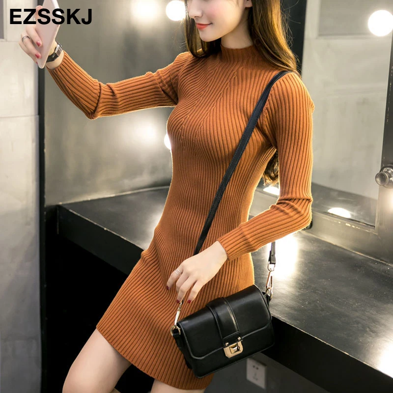 White Winter Women Warm Sweater Dresses Soft Long Sleeve Slim Bodycon Warm Casual Dress Sexy Mini Knitted Autumn Dress
White Winter Women Warm Sweater Dresses Soft Long Sleeve Slim Bodycon Warm Casual Dress Sexy Mini Knitted Autumn Dress