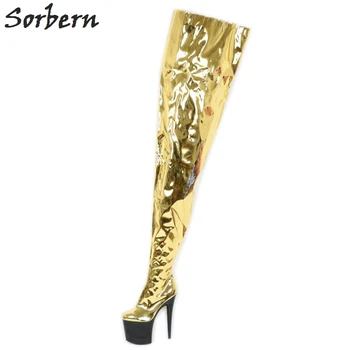Sorbern 20CM Heels Women Boots Over Knee Length High Boots Patent Leather Platform Botas Mujer Custom Made Color 2019 Boots
Sorbern 20CM Heels Women Boots Over Knee Length High Boots Patent Leather Platform Botas Mujer Custom Made Color 2019 Boots