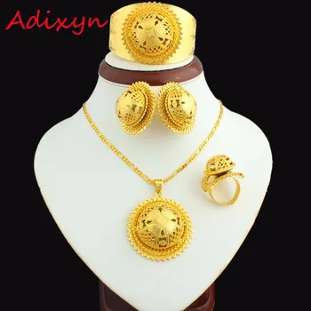 Big Size Ethiopian Jewelry Sets 24K Gold Color Necklace/Earring/Ring/Bangle/Pendant Women Bridal Eritrea Wedding Accessories
Big Size Ethiopian Jewelry Sets 24K Gold Color Necklace/Earring/Ring/Bangle/Pendant Women Bridal Eritrea Wedding Accessories