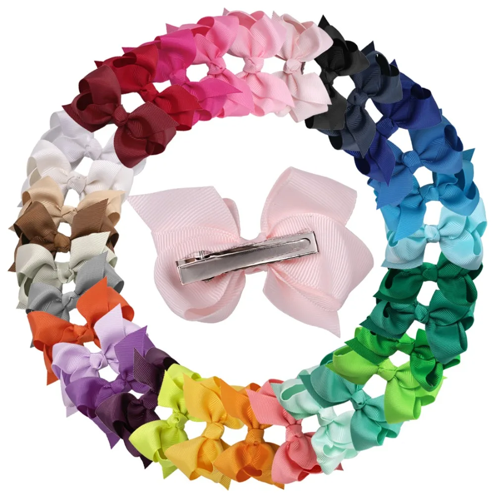 3 inch 32pcs/lot High Quality Grosgrain Ribbon Hair Bows for Christmas Children Hair Accessories Girl's Bows with Clip
3 inch 32pcs/lot High Quality Grosgrain Ribbon Hair Bows for Christmas Children Hair Accessories Girl's Bows with Clip