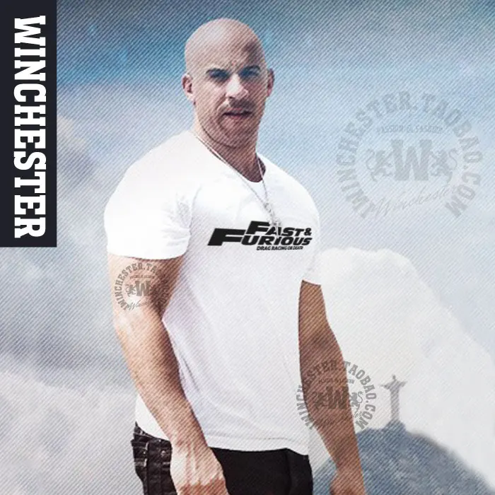 The Fast and the Furious Fast & Furious Vin Paul Walker short sleeve T shirt leisure cotton Men casual Tees