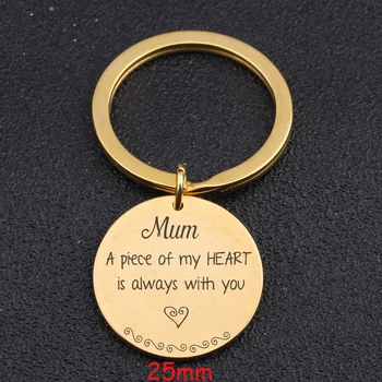 Round Keychain Engraved Mum A Piece Of My Heart Is Always With You For Mother's Day Gift Women Exclusive Charm Key Ring
Round Keychain Engraved Mum A Piece Of My Heart Is Always With You For Mother's Day Gift Women Exclusive Charm Key Ring