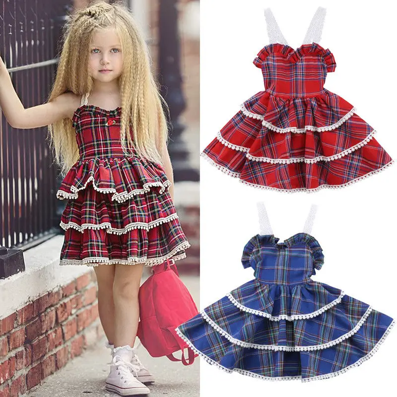2018 Princess Sweet Toddler Baby Girls Party Dress Sleeveless Plaid Ruffles Wave Knee-Length Tutu Dress Sundress 2 Style
2018 Princess Sweet Toddler Baby Girls Party Dress Sleeveless Plaid Ruffles Wave Knee-Length Tutu Dress Sundress 2 Style