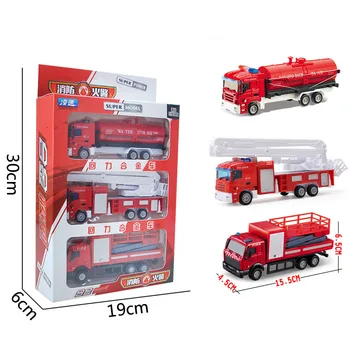 3 PCs/Set 1:52 Diecasts Alloy Simulation Truck Model Toys Function Fire Truck Construction Vehicle Pull Back Return Kid Toy Gift
3 PCs/Set 1:52 Diecasts Alloy Simulation Truck Model Toys Function Fire Truck Construction Vehicle Pull Back Return Kid Toy Gift