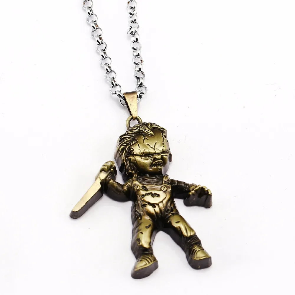 Free Shipping 2017 NEW chucky ferocious boy with dagger pendant necklace 20 pcs/lot
Free Shipping 2017 NEW chucky ferocious boy with dagger pendant necklace 20 pcs/lot