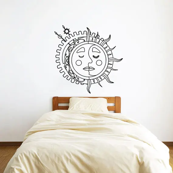 Sun MOON Crescent Double Ethnic Sunshine And Night Symbol Stars Vinyl Wall Sticker Art Home Bedroom Decor Fashion WallpaperY-892 
Sun MOON Crescent Double Ethnic Sunshine And Night Symbol Stars Vinyl Wall Sticker Art Home Bedroom Decor Fashion WallpaperY-892