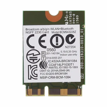 Wireless Adapter Card for Broadcom BCM943228Z Bcm943228z bcm43228z mini Card (M.2) 802.11 B/A/G/N WIFI CARD 300Mbps 2.4GHz 5ghz
Wireless Adapter Card for Broadcom BCM943228Z Bcm943228z bcm43228z mini Card (M.2) 802.11 B/A/G/N WIFI CARD 300Mbps 2.4GHz 5ghz