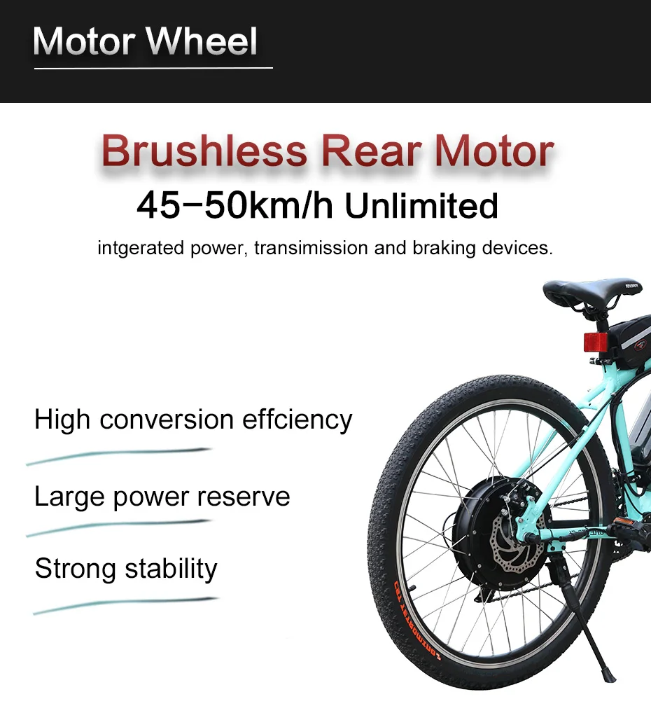 Cheap Powerful  48V 1000W Electric Bike Kit with Samsung 18AH Battery Blushless Rear Motor Wheel for 20" 26" 700C Ebike Electronic Kit 7