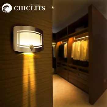 CHICLITS Wireless Infrared Motion Sensor LED Night Light Auto On/Off Sensor Control Energy-saving Bedroom Lamp Battery Powered
CHICLITS Wireless Infrared Motion Sensor LED Night Light Auto On/Off Sensor Control Energy-saving Bedroom Lamp Battery Powered